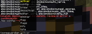 Guardian command suggestions / Sugerencias de comandos Guardian