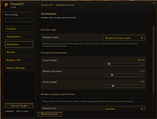 Animation and Effects settings