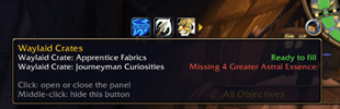 Minimap button to show options