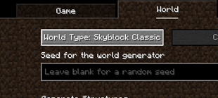 SkyBlock Classic World Type