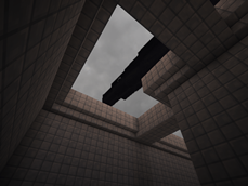 A Sky Leviathan flies over the pools.