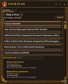 Compact view, with extra quests