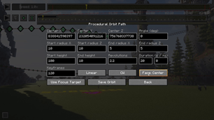 Procedural Orbit Settings