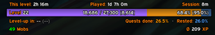 Combined XP Bar and Mob Grind Calculation