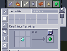 The Polymorph button shows in AE2 recipe terminal !