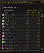 GUIDE SHOPPING LIST