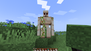Iron Golem with red flowers