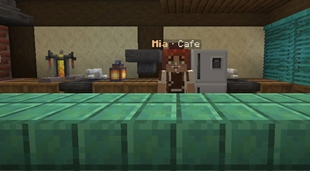 Mia at the cafe