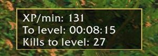 XP per minute window