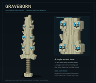 Bone blade and blue-flame skull details