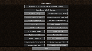 Vanilla Settings