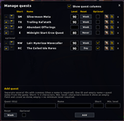 Manage Quests