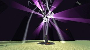Final lightning chaos after defeating the Ender Dragon.png