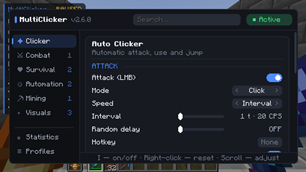 Clicker settings