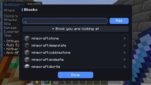 Block list editor