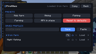 Presets and profiles