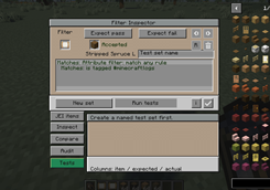 Filter Inspector Test Mode