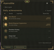 Daily achievements