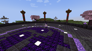 The dormant guardian waiting in the arena.
