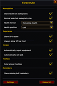 ForeverLite Menu