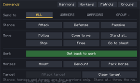 Command menu