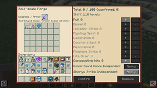 Upgrade your equipment at the Soul-infused Scale Workbench using soul-infused goldfish scales and boss drops.