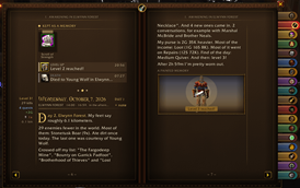 Keepsakes taped into the diary: finds, level ups and close calls
