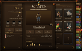 Wanted poster for every creature you have slain
