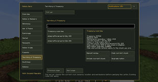 Territory n Treasury Tab