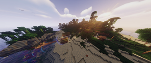 Island at sunset