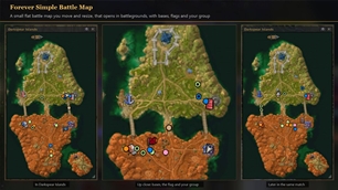 The battle map in a match