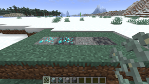 Blocks with glow lichen on them