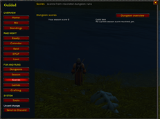 Dungeon scores - personal season summary