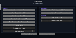 all Configarations that this mod can do
