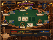 Texas Hold'em - six-player table