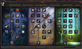 Custom triple pane Classic style talents window.