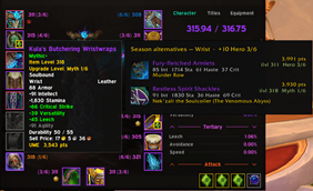 View Upgrades per Slot