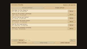 Browse material contracts