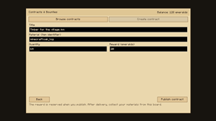 Create a material contract