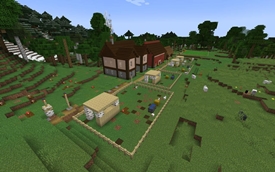 This farm belongs to farmer John, and it's one of the bigger ones.