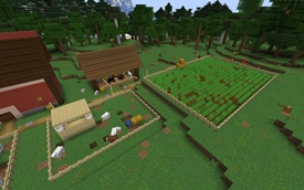 He's keeping animals and crops!