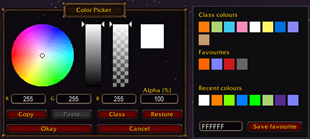 TrueColorPicker in WoW Forever