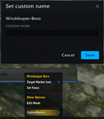Set Custom Name