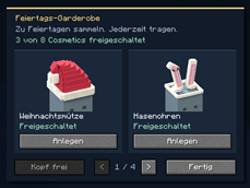 Compact wardrobe – unlocked cosmetics