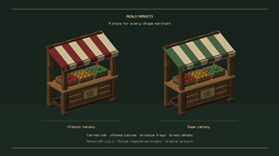 Medieval market stalls