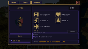 status screen