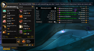 MoneyLooter 2.1 Vendor button