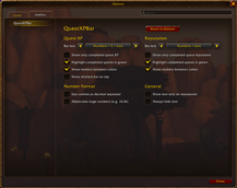 Options panel