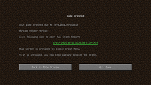 Crash Menu
