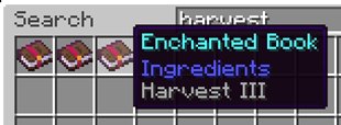 Harvest enchanted book (I–III)